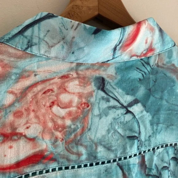 Soft Surroundings Blue and Pink Maxi Dress - Picture 7 of 9